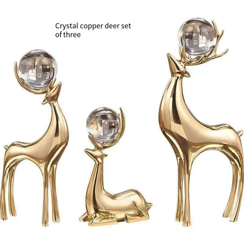 Fashionable living room decorations TV cabinets pure copper deer light luxury metal creative gifts home furnishing decorations
Fashionable living room decorations TV cabinets pure copper deer light luxury metal creative gifts home furnishing decorations