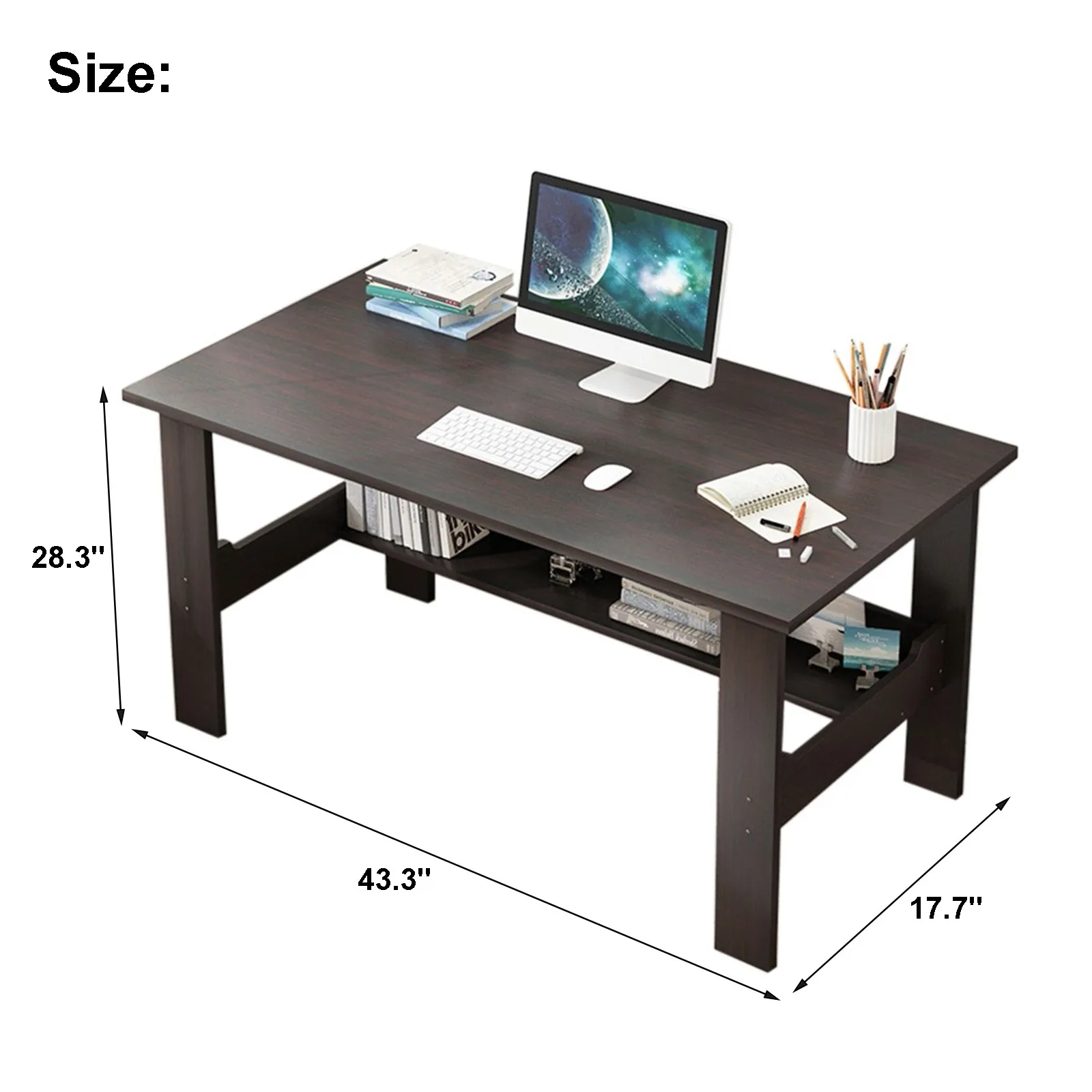 Desktop Computer Desk With Storage Shelf Large PC Laptop Workstation Student Study Writing Learning Table Home Office Bedroom
Desktop Computer Desk With Storage Shelf Large PC Laptop Workstation Student Study Writing Learning Table Home Office Bedroom