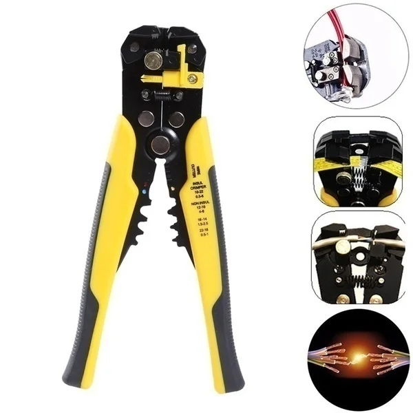 Crimper Cable Cutter Automatic Wire Stripper Multifunctional Stripping Tools Crimping PliersTerminal Tool Professional Cord Crim
Crimper Cable Cutter Automatic Wire Stripper Multifunctional Stripping Tools Crimping PliersTerminal Tool Professional Cord Crim