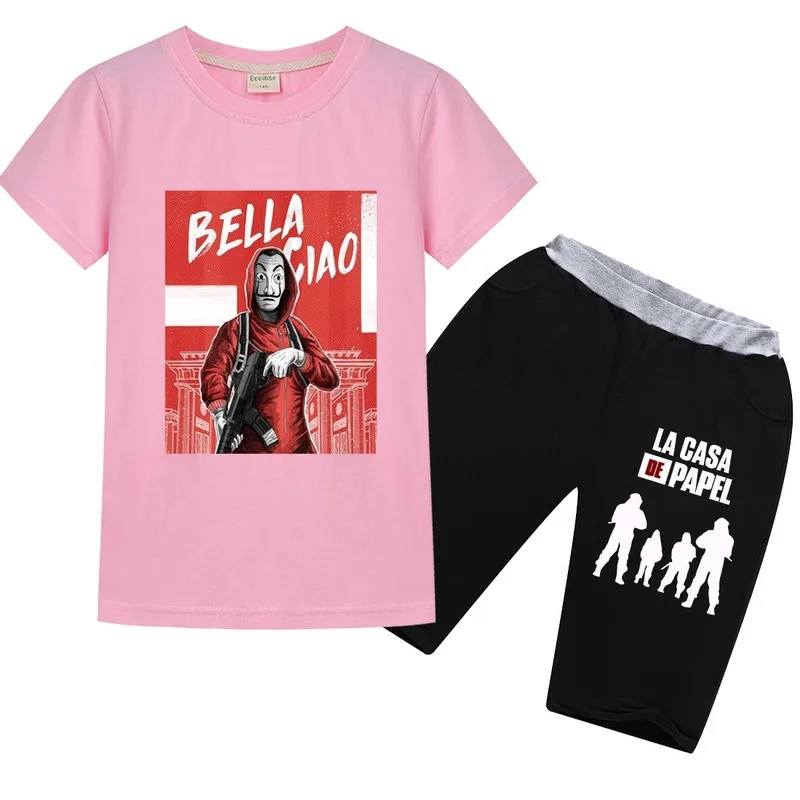 Money Heist Girls Summer Shirts+pants Toddler Clothes La Casa De Papel Kids Two Piece Set Short Sleeve Teenage Clothing
Money Heist Girls Summer Shirts+pants Toddler Clothes La Casa De Papel Kids Two Piece Set Short Sleeve Teenage Clothing