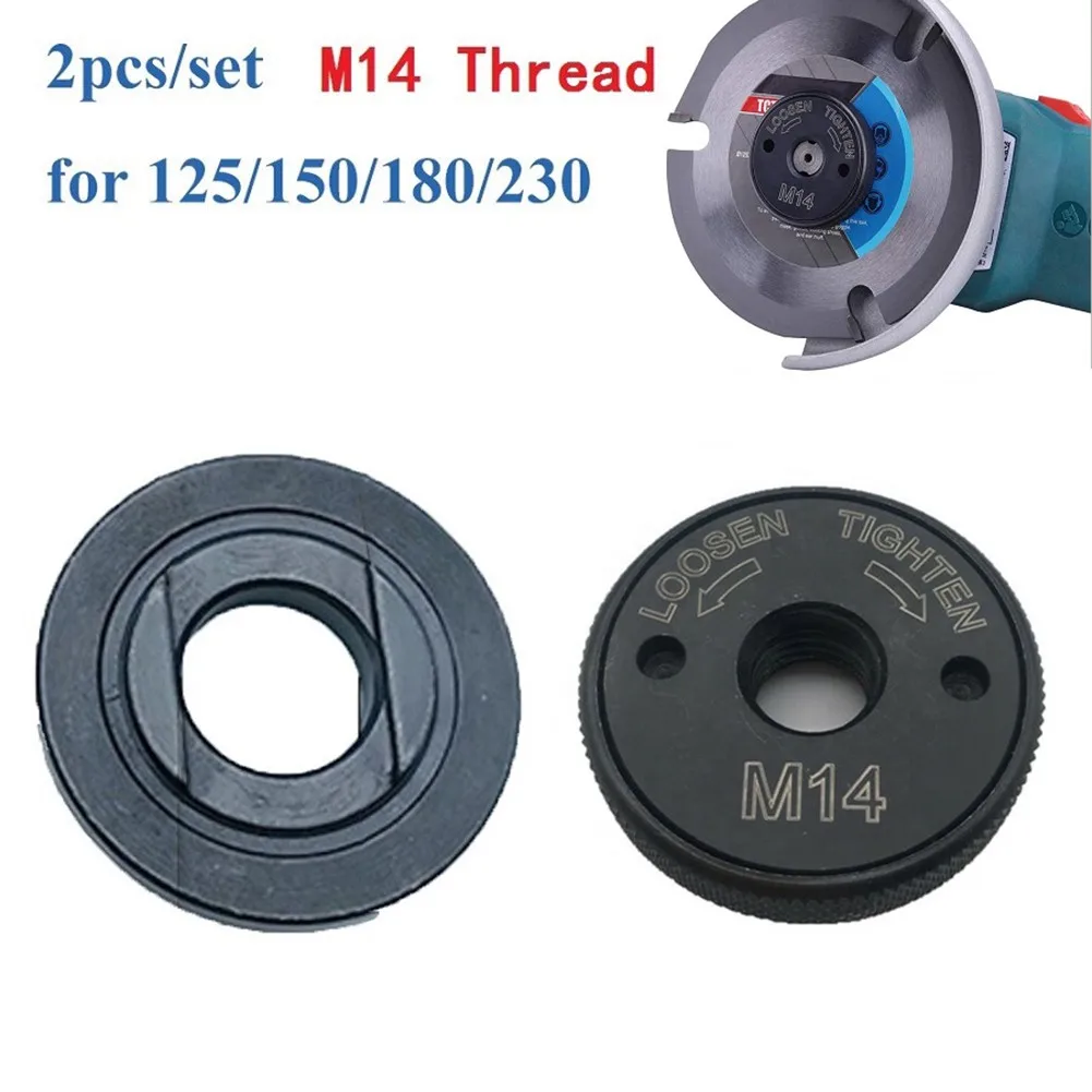 2pc M14 Quick-release Clamping Nut Angle Grinder Flange Nut Flex 115 125 180 230 100% Brand New And High Quality.
2pc M14 Quick-release Clamping Nut Angle Grinder Flange Nut Flex 115 125 180 230 100% Brand New And High Quality.