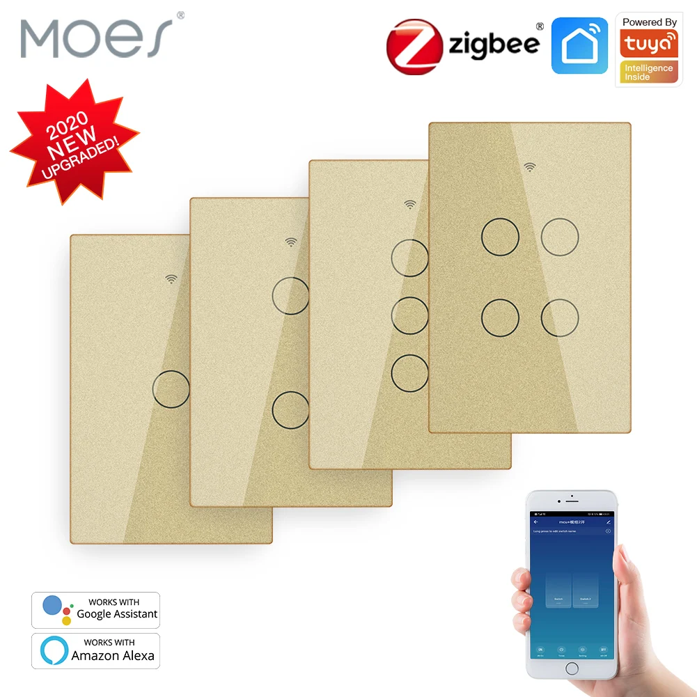 ZigBee Wall Touch Smart Light Switch With Neutral/No Neutral ,No Capacitor Smart Life/Tuya Works with Alexa,Google Hub Required
ZigBee Wall Touch Smart Light Switch With Neutral/No Neutral ,No Capacitor Smart Life/Tuya Works with Alexa,Google Hub Required