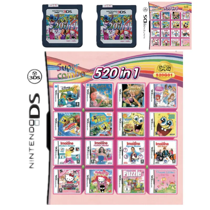 Картридж игровой IN1Games, супер комбинированный картридж для Nintendo NDS DS 2DS 3DS, 64 ГБ, 520 
Картридж игровой IN1Games, супер комбинированный картридж для Nintendo NDS DS 2DS 3DS, 64 ГБ, 520