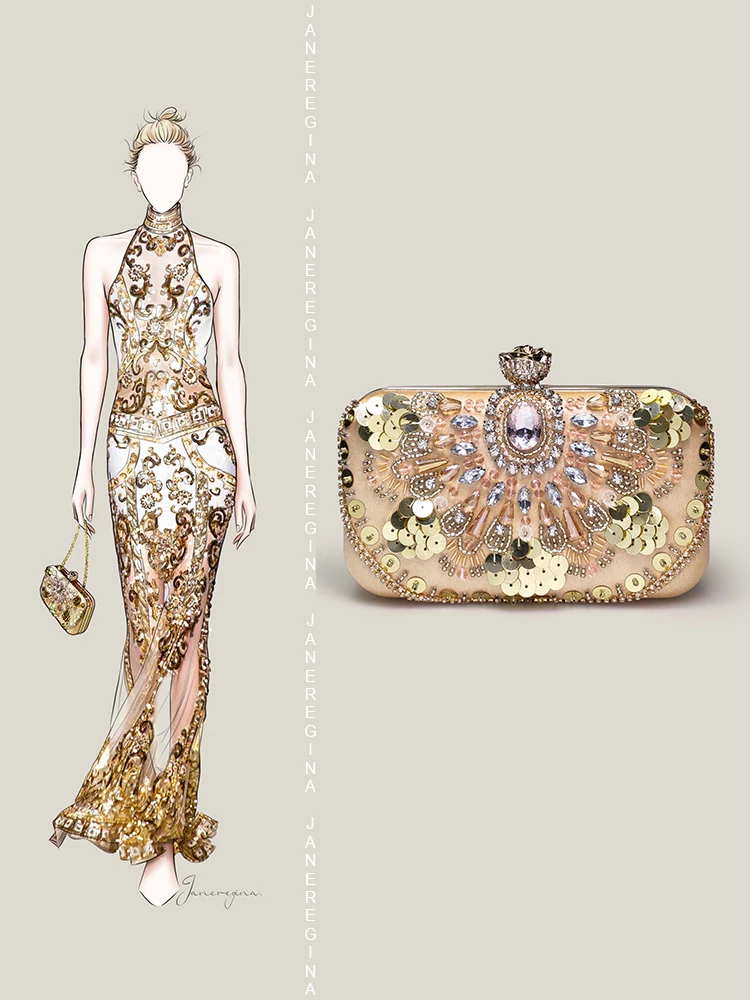Luxury Sequin Dress Bag Small Crowd Rhinestone Dinner Bag Temperament Celebrity Bag High Sense Women's Bag Fashion Chain Handbag
Luxury Sequin Dress Bag Small Crowd Rhinestone Dinner Bag Temperament Celebrity Bag High Sense Women's Bag Fashion Chain Handbag