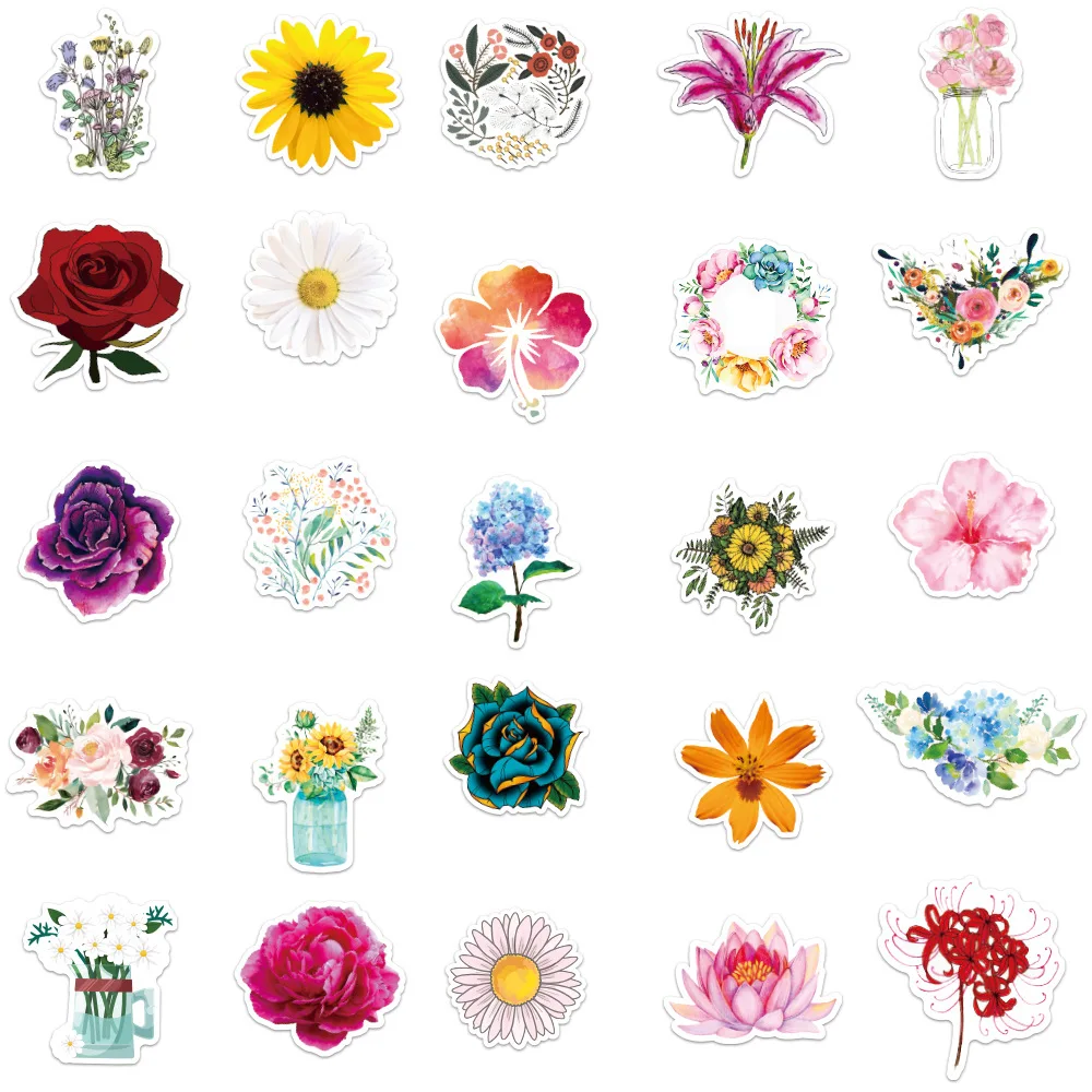 50 Flowers Blooming Graffiti Waterproof Cool And Beautiful Suitcase Suitcase Kawaii Stickers
50 Flowers Blooming Graffiti Waterproof Cool And Beautiful Suitcase Suitcase Kawaii Stickers