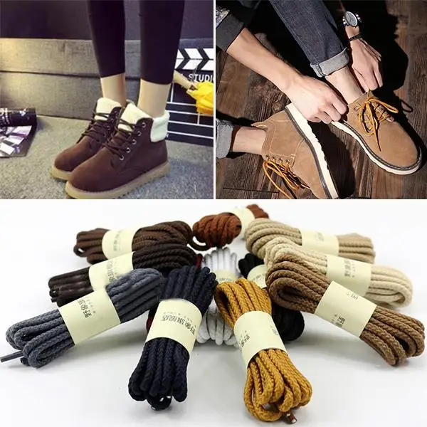 

1Pair Classic Solid Round Shoelaces Durable Polyester Shoe Laces Boot Laces Sneaker Shoelace 10 Colors 80cm-160cm Unisex Fashion