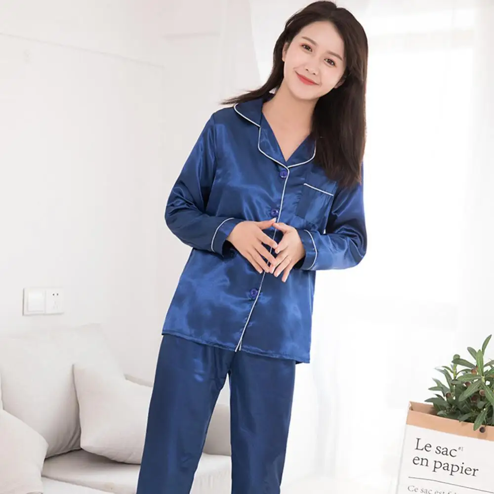 2Pcs/Set Pajama Sets Women Men Autumn Long Sleeve Shirts Top Loose Long Pants Two Piece Set Women Pajama Sleepwear pijama mujer
2Pcs/Set Pajama Sets Women Men Autumn Long Sleeve Shirts Top Loose Long Pants Two Piece Set Women Pajama Sleepwear pijama mujer