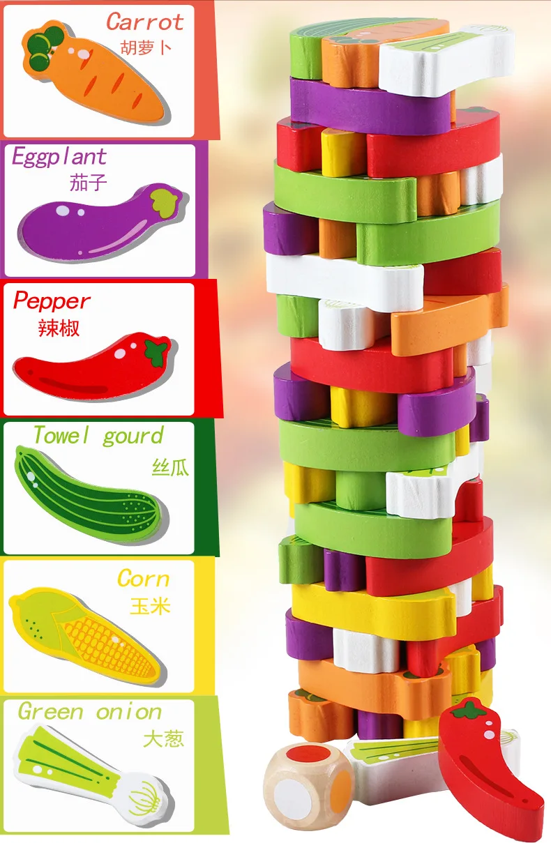 Wooden Vegetables Overlay High-level Children's Toys 3-6 Years Old Wooden Girls Building Blocks for Early Education
Wooden Vegetables Overlay High-level Children's Toys 3-6 Years Old Wooden Girls Building Blocks for Early Education