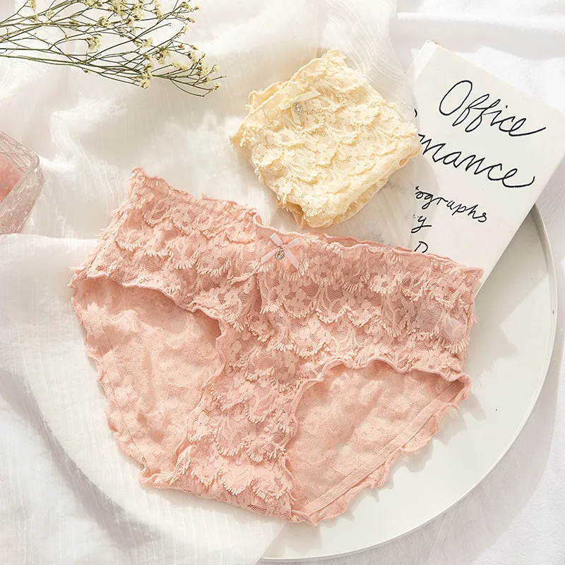 Women's Cotton Underwear Sexy Lace Panties Japanese Cute Girl Underpants Fashion Pure Color Comfort Briefs Female Lingerie
Women's Cotton Underwear Sexy Lace Panties Japanese Cute Girl Underpants Fashion Pure Color Comfort Briefs Female Lingerie