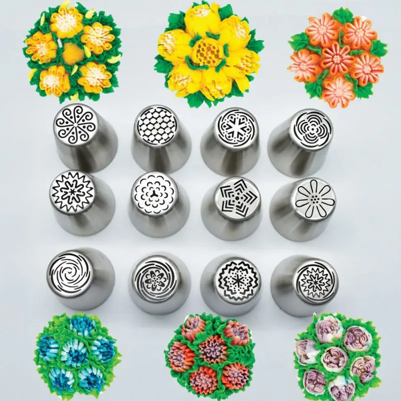 12Pcs/Set Non-toxic Stainless Steel Tulip Icing Pipe Nozzle Flower Cream Pastry Nozzle Kitchen Accessories Baking Tool d0
12Pcs/Set Non-toxic Stainless Steel Tulip Icing Pipe Nozzle Flower Cream Pastry Nozzle Kitchen Accessories Baking Tool d0