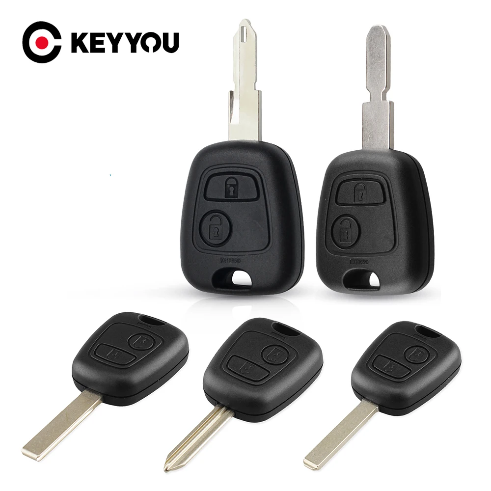 Ключ дистанционного управления KEYYOU 2 кнопочный для Citroen C1 C2 C3 C4 Picasso Xsara For Peugeot 206 306