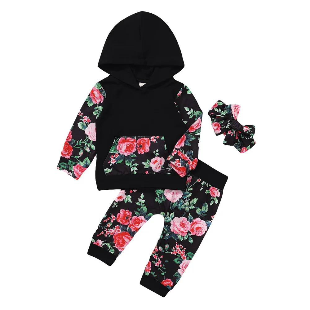 Baby Girls Outfits Fashion Cute Infant Newborn Baby Girls Clothes Hooded Floral Pants 3pcs Outfit Cotton Baby Tracksuit Set D30
Baby Girls Outfits Fashion Cute Infant Newborn Baby Girls Clothes Hooded Floral Pants 3pcs Outfit Cotton Baby Tracksuit Set D30
