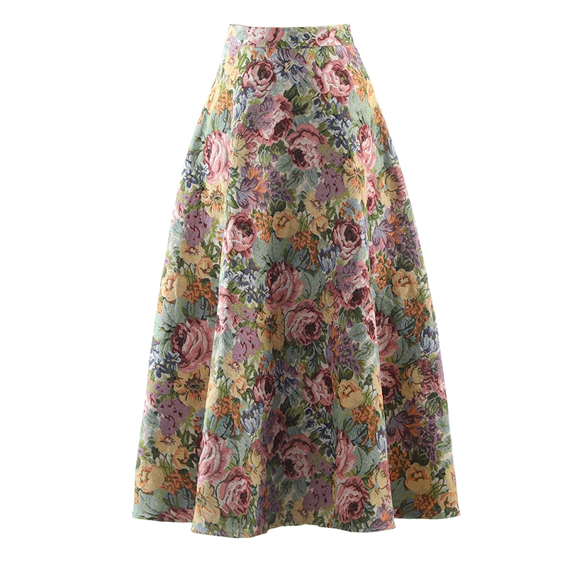 Women's Runway Fashion Spring Autumn Designer High Quality A-Line Floral Jacquard Skirt Female High Waist Long Skirt TB2165
Women's Runway Fashion Spring Autumn Designer High Quality A-Line Floral Jacquard Skirt Female High Waist Long Skirt TB2165