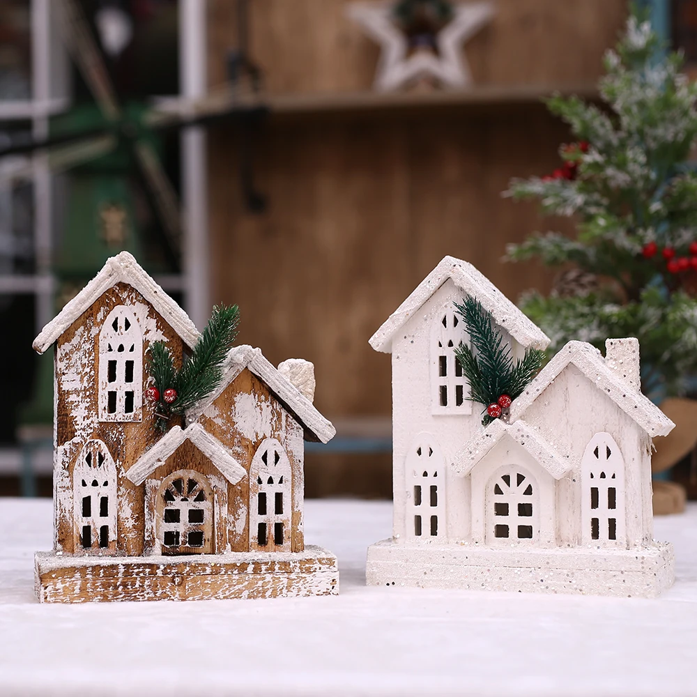25*21*9cmChristmas wooden tower castle Christian church ornaments and decorations luminous house Snow house decoration gift
25*21*9cmChristmas wooden tower castle Christian church ornaments and decorations luminous house Snow house decoration gift