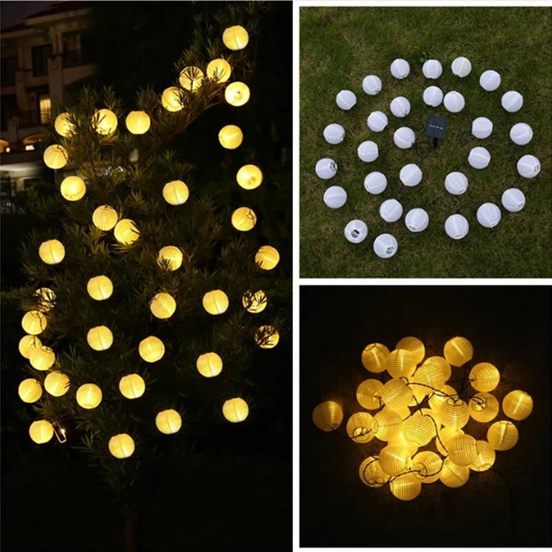 Solar Powered Lantern String Lights Led Solar Garden Outdoor Lanterns Garland String Light Terrace Courtyard Party Decoracion
Solar Powered Lantern String Lights Led Solar Garden Outdoor Lanterns Garland String Light Terrace Courtyard Party Decoracion