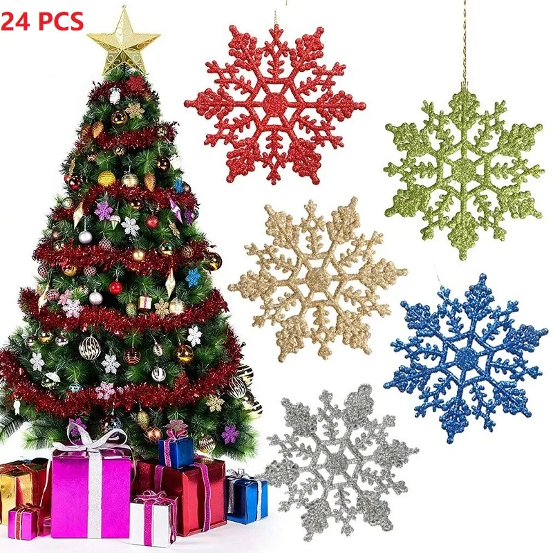 New 24Pcs 10cm Glitter Christmas New Year Party Home Decor Snowflake Christmas Tree Hanging Pendant Ornaments
New 24Pcs 10cm Glitter Christmas New Year Party Home Decor Snowflake Christmas Tree Hanging Pendant Ornaments