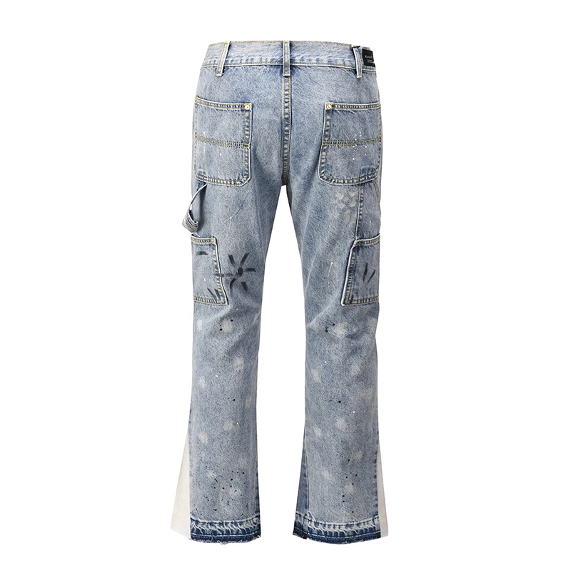 High Street Color Block Spliced Washed Jeans Mens Oversize Wide Leg Straight Denim Flare Pants Retro Loose Casual Trousers
High Street Color Block Spliced Washed Jeans Mens Oversize Wide Leg Straight Denim Flare Pants Retro Loose Casual Trousers