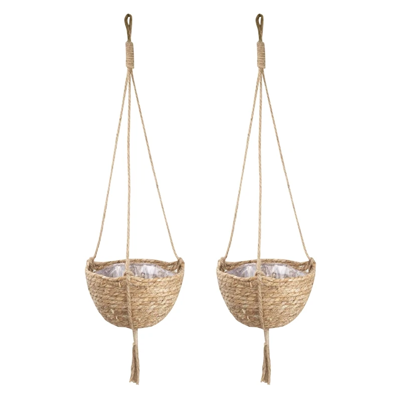 2 Pack Natural Straw Hanging Planter Basket Set,Indoor Plant Pots, Plant Pot Cover
2 Pack Natural Straw Hanging Planter Basket Set,Indoor Plant Pots, Plant Pot Cover