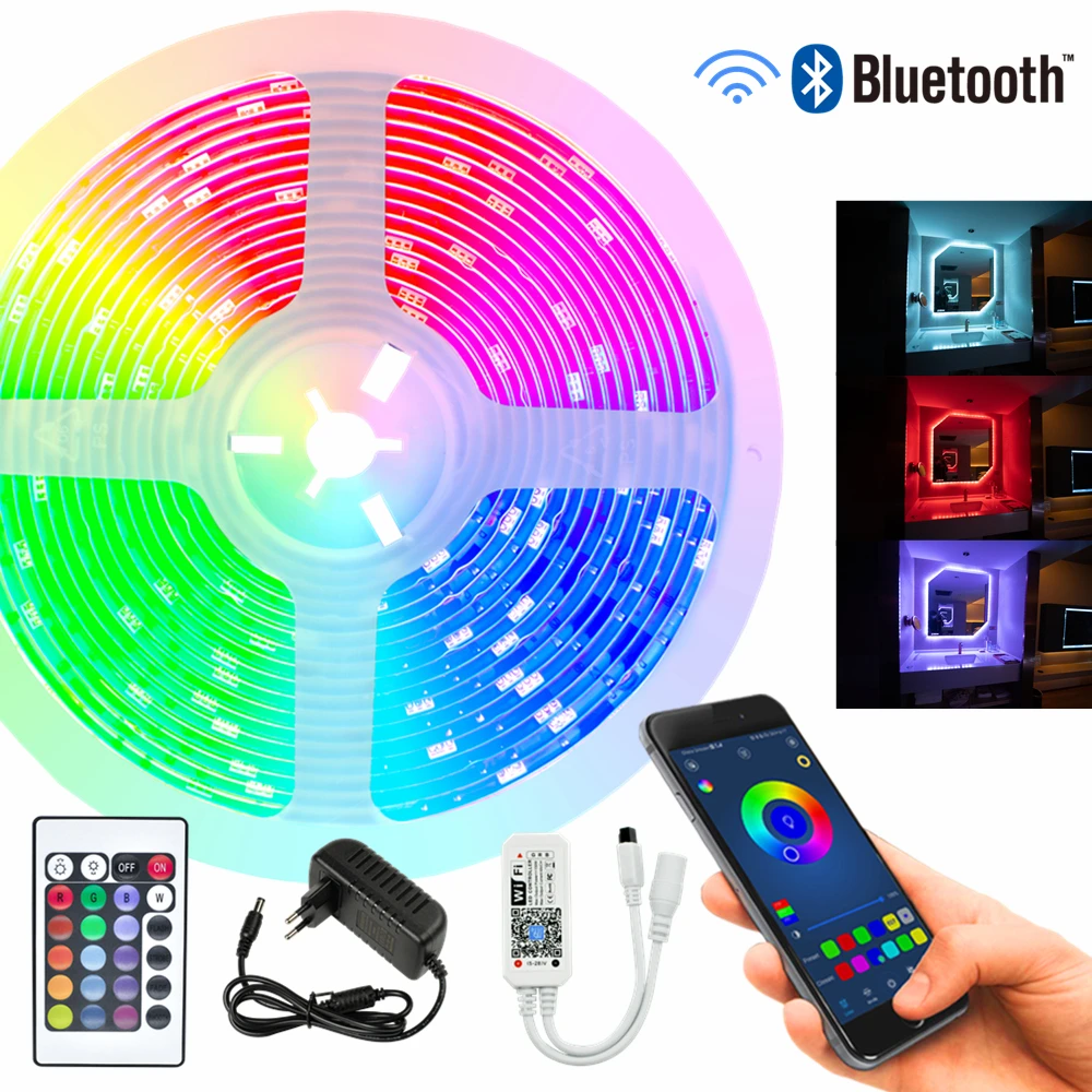 Bluetooth LED Strips Lights 5M 20M RGB 2835 SMD 5050 Waterproof decorative home portable installation back light strip 10M WiFi
Bluetooth LED Strips Lights 5M 20M RGB 2835 SMD 5050 Waterproof decorative home portable installation back light strip 10M WiFi