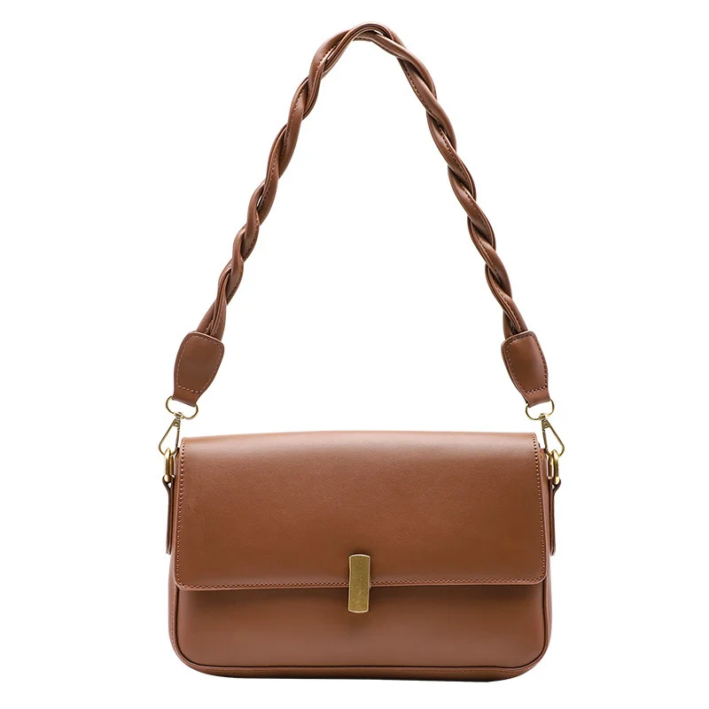 New Korean Twist Shoulder Strap Underarm Bag Fashion Lock PU Leather Handbag Net Red One Shoulder Messenger Bag
New Korean Twist Shoulder Strap Underarm Bag Fashion Lock PU Leather Handbag Net Red One Shoulder Messenger Bag