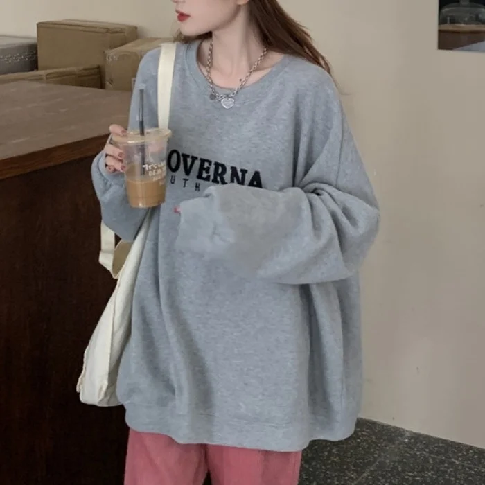 Grey Sweater Women's Spring and Autumn Thin Long Sleeve Top 2021 New Loose Bf Lazy Korean Chic Early Autumn Coat
Grey Sweater Women's Spring and Autumn Thin Long Sleeve Top 2021 New Loose Bf Lazy Korean Chic Early Autumn Coat