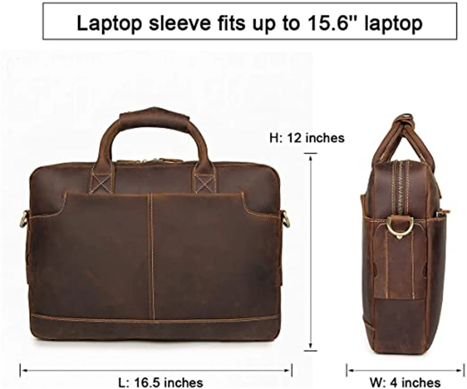 Leather Laptop Shoulder Bag for Men Waterproof Travel Messenger Duffle Bags 15.6 Inch Briefcase For Macbook air/pro Notebook
Leather Laptop Shoulder Bag for Men Waterproof Travel Messenger Duffle Bags 15.6 Inch Briefcase For Macbook air/pro Notebook