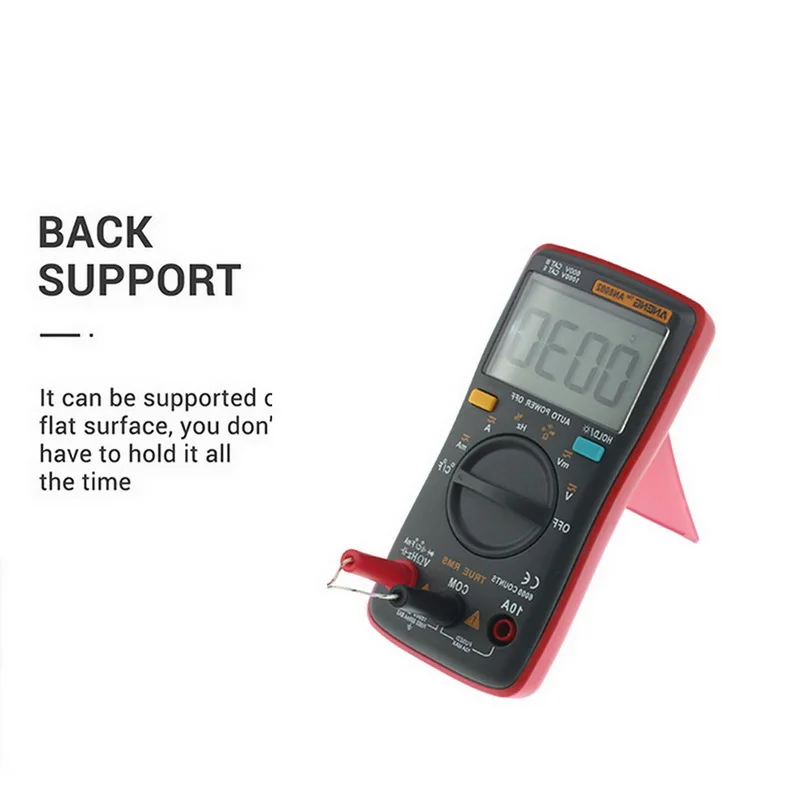 AN8002 Digital Multimeter AC/DC Voltage Meter Handheld Multitester Resistance Capacitance Tester Profesional Voltage Current
AN8002 Digital Multimeter AC/DC Voltage Meter Handheld Multitester Resistance Capacitance Tester Profesional Voltage Current