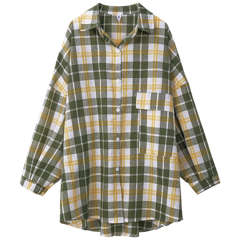 GOOHOJIO 2021 Spring Autumn Loose Lattice Blouses Female Tops Fashionable Women Blouses Turn-down Collar All-match Outwear Women
GOOHOJIO 2021 Spring Autumn Loose Lattice Blouses Female Tops Fashionable Women Blouses Turn-down Collar All-match Outwear Women