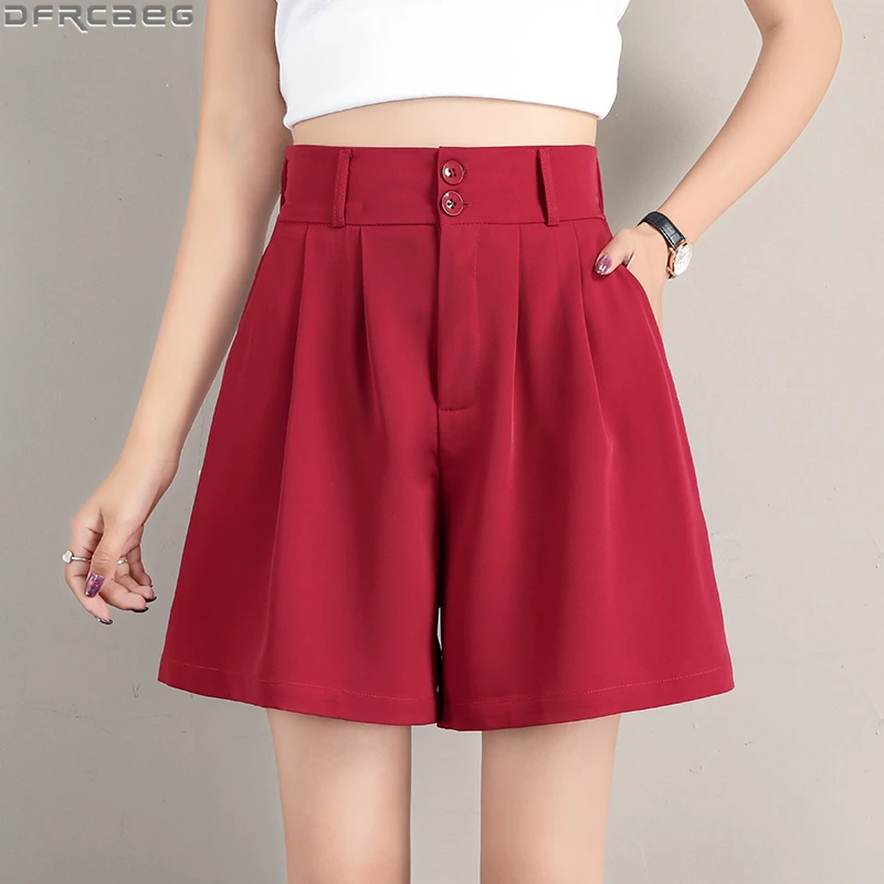 Casual Streetwear Black Purple Pink Red Women's Shorts New 2020 Summer Wide Leg Ladies Shorts Loose High Waist Bermuda Feminina
Casual Streetwear Black Purple Pink Red Women's Shorts New 2020 Summer Wide Leg Ladies Shorts Loose High Waist Bermuda Feminina
