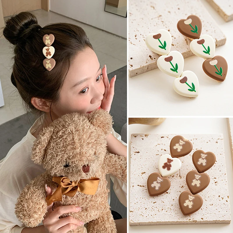 1PCS Fashionable Heart Girls Hair Clips Sweet Tulip Flower Cartoon Bear Baby Hairpins Cute Beautiful Geometry Hair Accessories
1PCS Fashionable Heart Girls Hair Clips Sweet Tulip Flower Cartoon Bear Baby Hairpins Cute Beautiful Geometry Hair Accessories