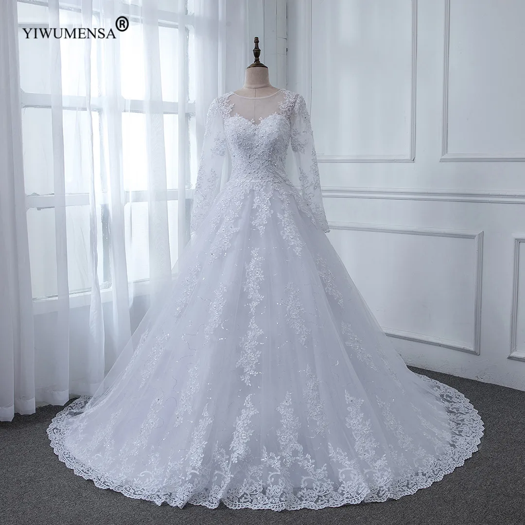 A48 Sparkly Shinny Tulle Bottom Lace A Line Wedding Dress Boho Long Sleeves vestidos de novia O Neck Sweep Train Bridal Gowns
A48 Sparkly Shinny Tulle Bottom Lace A Line Wedding Dress Boho Long Sleeves vestidos de novia O Neck Sweep Train Bridal Gowns