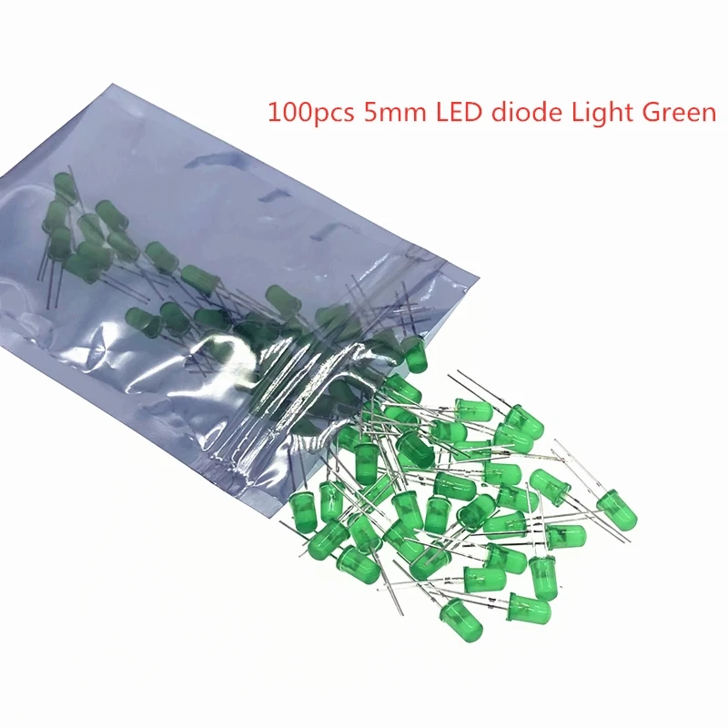 

100 шт 5 мм светодиодный светильник-диод зеленый Ассорти набор DIY светодиодный s набор зеленый электронный diy Набор Горячая Распродажа