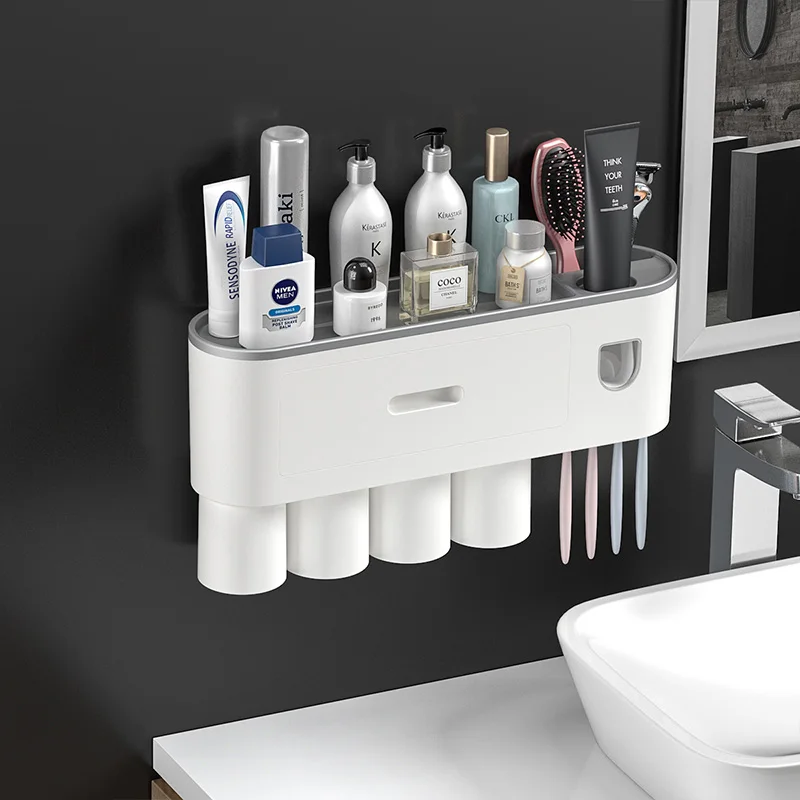Toothbrush Holder Wall Automatic Toothpaste Squeezer Dispenser Magnetic Adsorption Inverted Cup Storage Rack Bathroom Accessorie
Toothbrush Holder Wall Automatic Toothpaste Squeezer Dispenser Magnetic Adsorption Inverted Cup Storage Rack Bathroom Accessorie