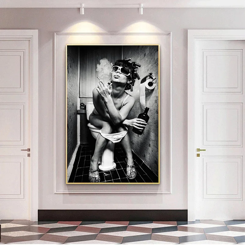 Nordic sexy girl canvas painting art posters sitting on the toilet and prints wall print canvas home bedroom decoration gifts
Nordic sexy girl canvas painting art posters sitting on the toilet and prints wall print canvas home bedroom decoration gifts
