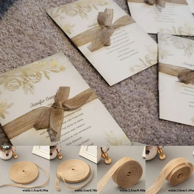 Hot 10m Natural Hemp Rope Ribbon Line Trim Tape Roll Burlap Line Tape Roll Ribbon Vintage Rustic Wedding Party Decoration Supply
Hot 10m Natural Hemp Rope Ribbon Line Trim Tape Roll Burlap Line Tape Roll Ribbon Vintage Rustic Wedding Party Decoration Supply