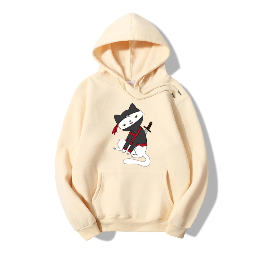 Kawaii Hoodies Samurai Cat Japanese Sweatshirt Women Style Cute Print Multi-Color Black Hat Hip-Hop Fashion Unisex Lounge Wear
Kawaii Hoodies Samurai Cat Japanese Sweatshirt Women Style Cute Print Multi-Color Black Hat Hip-Hop Fashion Unisex Lounge Wear