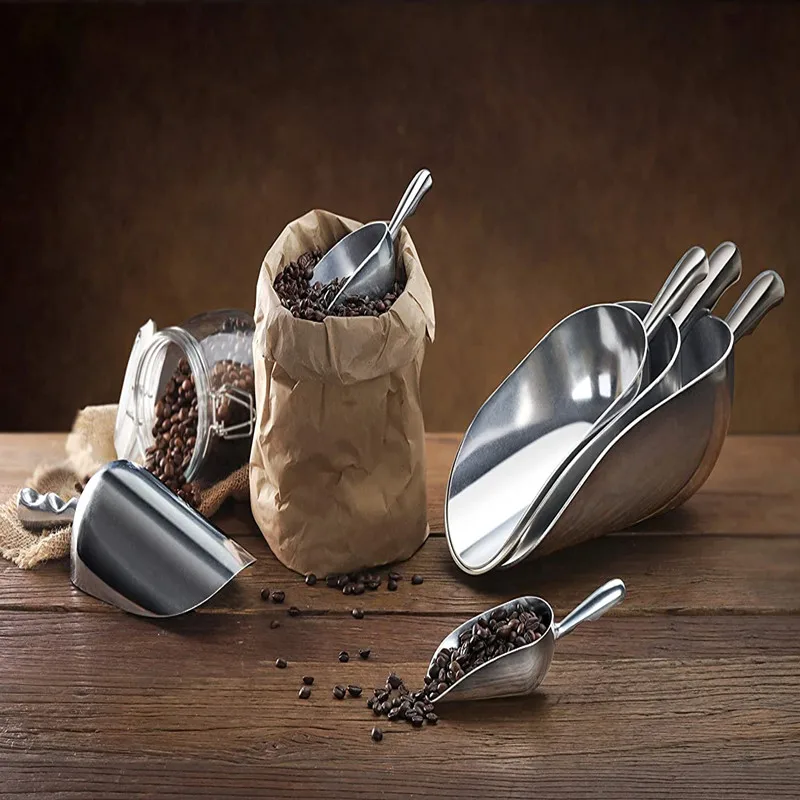 Aluminum alloy ice shovel, multifunctional food flour shovel food spoon bartender ice spoon round handle practical
Aluminum alloy ice shovel, multifunctional food flour shovel food spoon bartender ice spoon round handle practical