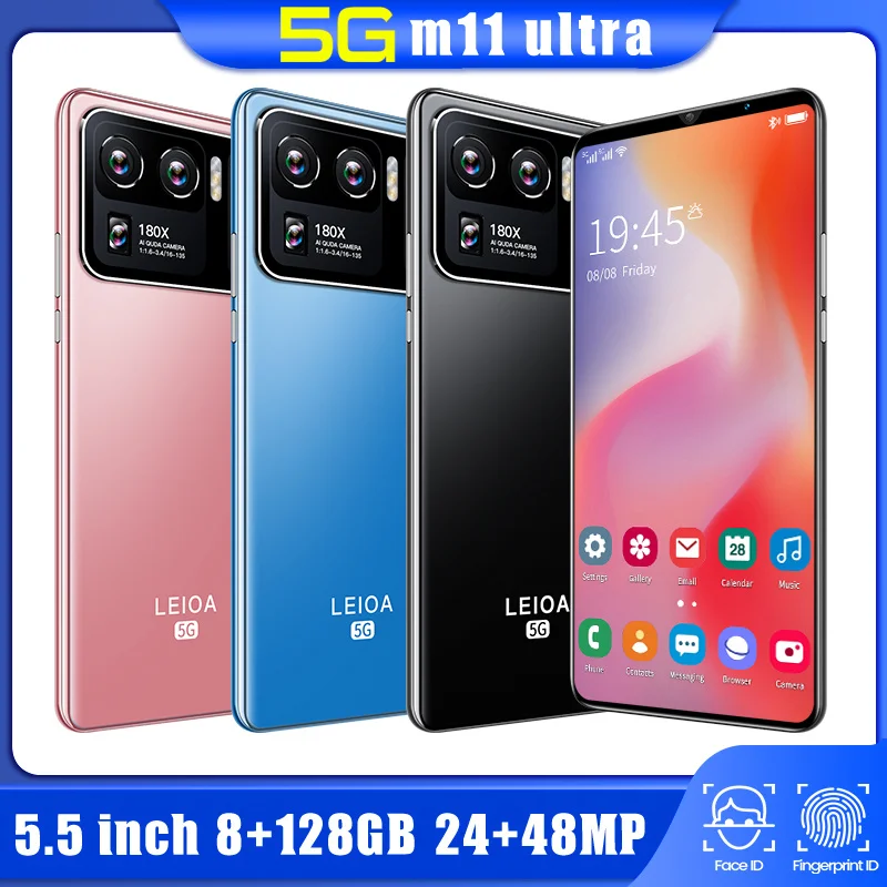 M11 Ultra 8+128GB Fingerprint Unlock 24+48MP 4800mAh 10 Core 5G LTE Smartphone Dual SIM+Micro SD MTK6595 Mobile Phones Celular
M11 Ultra 8+128GB Fingerprint Unlock 24+48MP 4800mAh 10 Core 5G LTE Smartphone Dual SIM+Micro SD MTK6595 Mobile Phones Celular