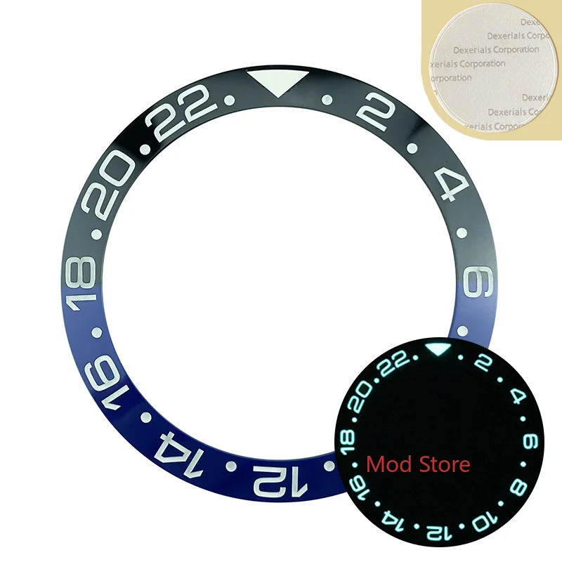 HOT 38mm GMT Black/Blue White Writing Ceramic Bezel Insert Set For GMT Watch Sloping Design Super Blue Luminous
HOT 38mm GMT Black/Blue White Writing Ceramic Bezel Insert Set For GMT Watch Sloping Design Super Blue Luminous