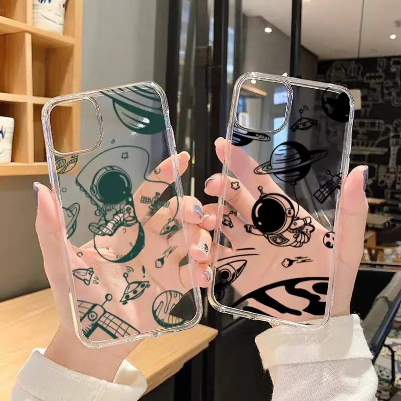 Cartoon Planet Star Astronaut Phone Case For iphone 13 12 11 8 7 plus mini x xs xr pro max Transparent soft
Cartoon Planet Star Astronaut Phone Case For iphone 13 12 11 8 7 plus mini x xs xr pro max Transparent soft