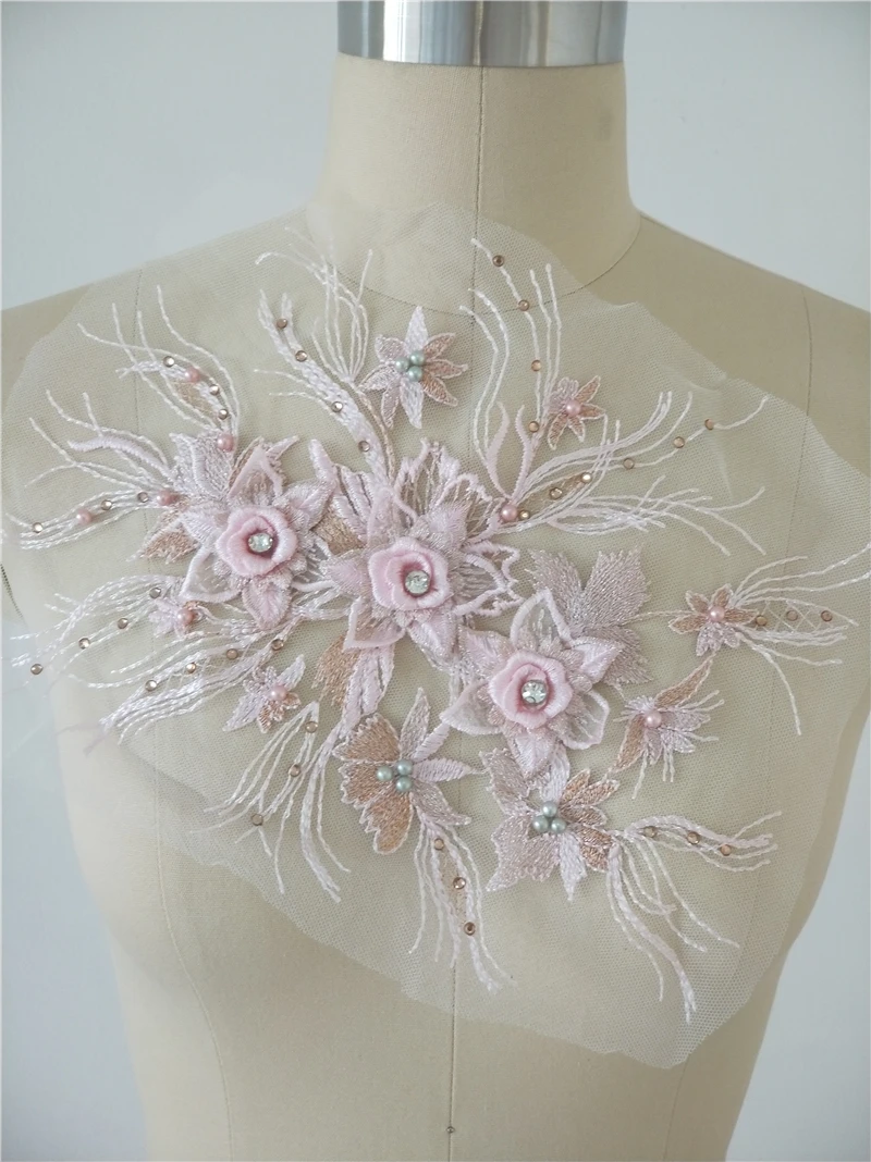 4 Pieces 3D Pearl Beaded Rosette Lace Applique Flower Lace Pacth Motif Handmade DIY Wedding Dress Evening Dress Accessories
4 Pieces 3D Pearl Beaded Rosette Lace Applique Flower Lace Pacth Motif Handmade DIY Wedding Dress Evening Dress Accessories