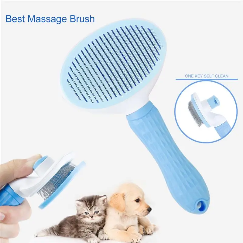 Pet Massage Brush Dog Kitten Long Hair Removing Brush Self-Cleaning Slicker Comb for Loose Undercoat Household
Pet Massage Brush Dog Kitten Long Hair Removing Brush Self-Cleaning Slicker Comb for Loose Undercoat Household