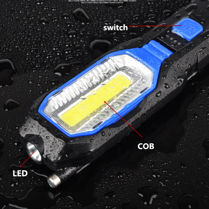 USB charging BS plastic rotating COB LED light outdoor work light with magnet
USB charging BS plastic rotating COB LED light outdoor work light with magnet