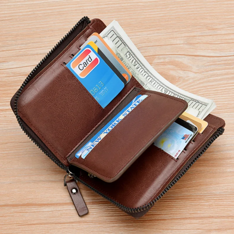 2021 New Leather Wallet Fashion Men Coin Small Cardholder Combination Punk Men's Gift To Friends Purse Brand | Багаж и сумки