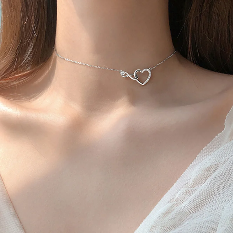 Trendy Charm Chain Necklace Zirconia Jewelry 925 Sterling Silver Elegant Heart Necklace for Women Gift
Trendy Charm Chain Necklace Zirconia Jewelry 925 Sterling Silver Elegant Heart Necklace for Women Gift