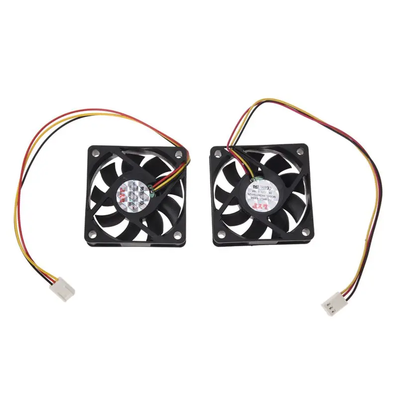 60mm 6cm DC 12V 3 Pin Computer Case CPU Cooler Cooling Fan Black 2 Pcs
60mm 6cm DC 12V 3 Pin Computer Case CPU Cooler Cooling Fan Black 2 Pcs