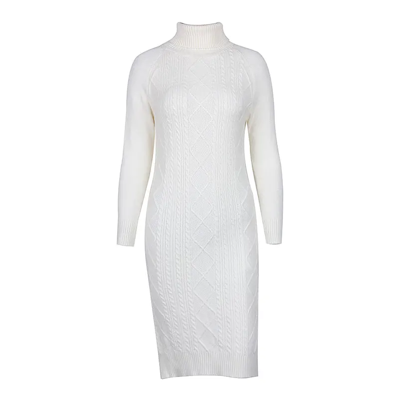 Women Turtleneck Office Dress Casual Long Sleeve Club Bodycon Dresses 2020 Newest Lady Vintage Solid Color Party Dress
Women Turtleneck Office Dress Casual Long Sleeve Club Bodycon Dresses 2020 Newest Lady Vintage Solid Color Party Dress