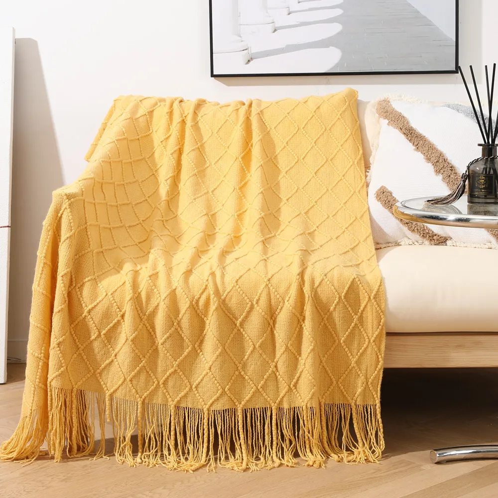 Nordic Knitted Blanket Soild Color Sofa Throw Blanket With Tassels Travel TV Nap Blankets Air Condition Blankets Bed Decorative
Nordic Knitted Blanket Soild Color Sofa Throw Blanket With Tassels Travel TV Nap Blankets Air Condition Blankets Bed Decorative