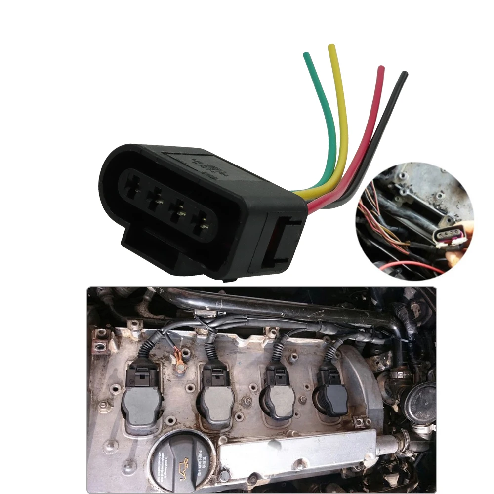 

Ignition Coil Connector Repair Harness Plug Wiring For Audi A3 A4 A5 A6 A8 Q5 VW Jetta Passat 1J0973724 1J0998724 1J0-973-724