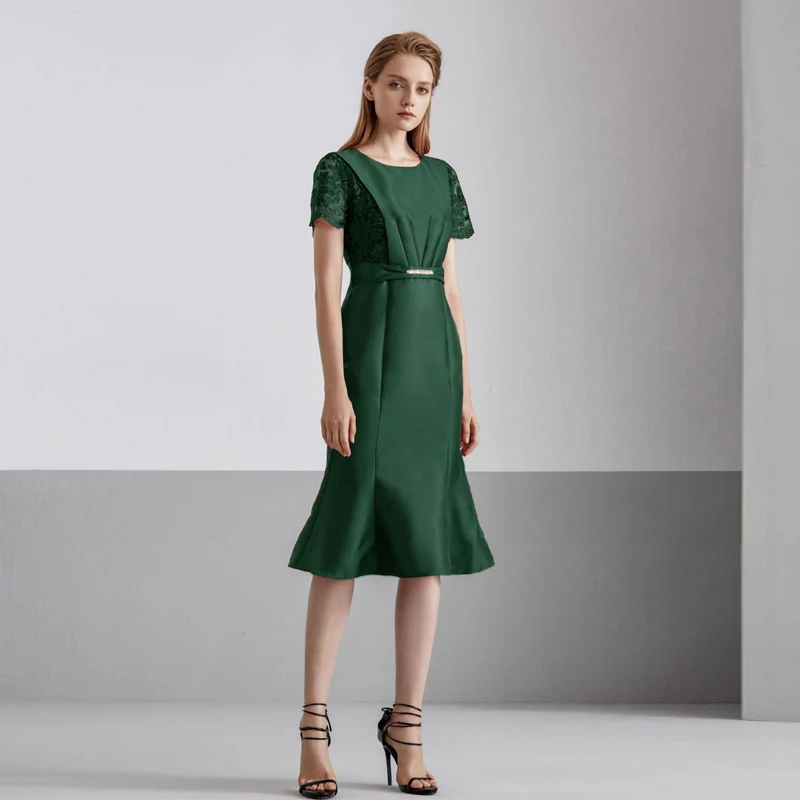 DIDACHARM High-Quality Summer New Women'S Flower Embroidery Patchwork Elegant Vintage Fashion Party Short-Sleeved Mermaid Dress
DIDACHARM High-Quality Summer New Women'S Flower Embroidery Patchwork Elegant Vintage Fashion Party Short-Sleeved Mermaid Dress